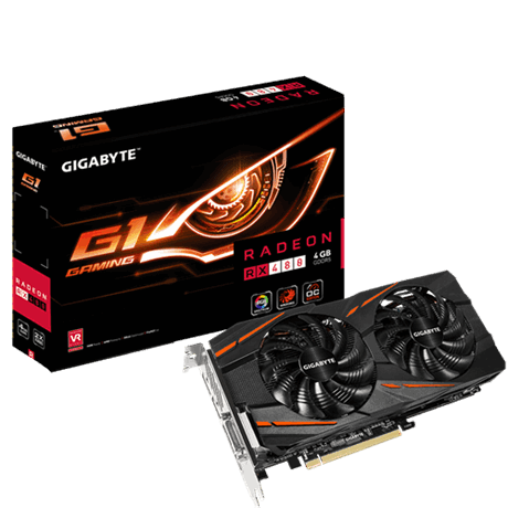 VGA Gigabyte Radeon™ RX 480 G1 Gaming 4GB GDDR5 256Bit _RX480G1 GAMING-4GD _817S 